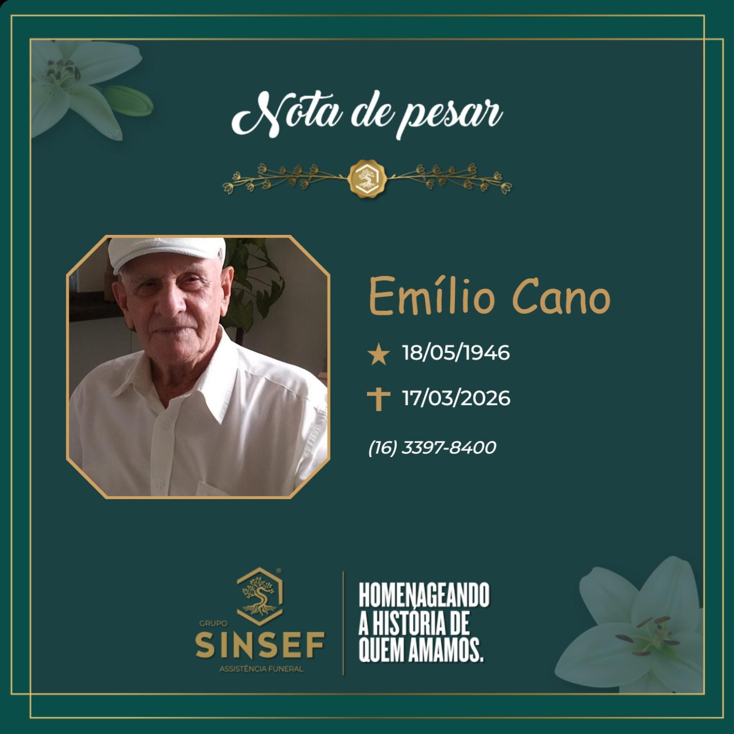 O Grupo Sinsef se despede do Sr. Emílio Cano