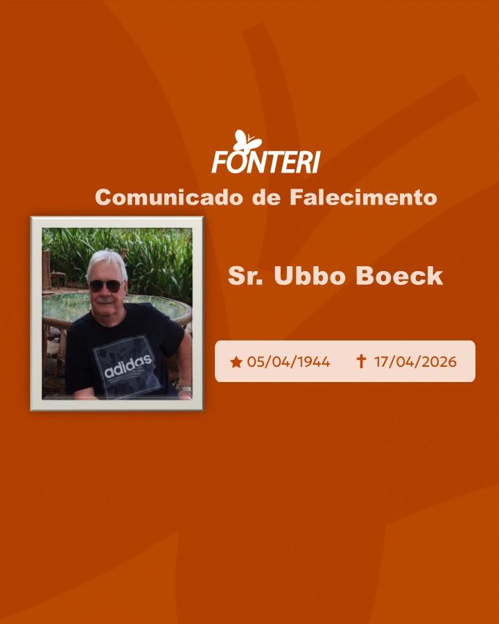 A Fonteri comunica o falecimento do Sr. Ubbo Boeck 