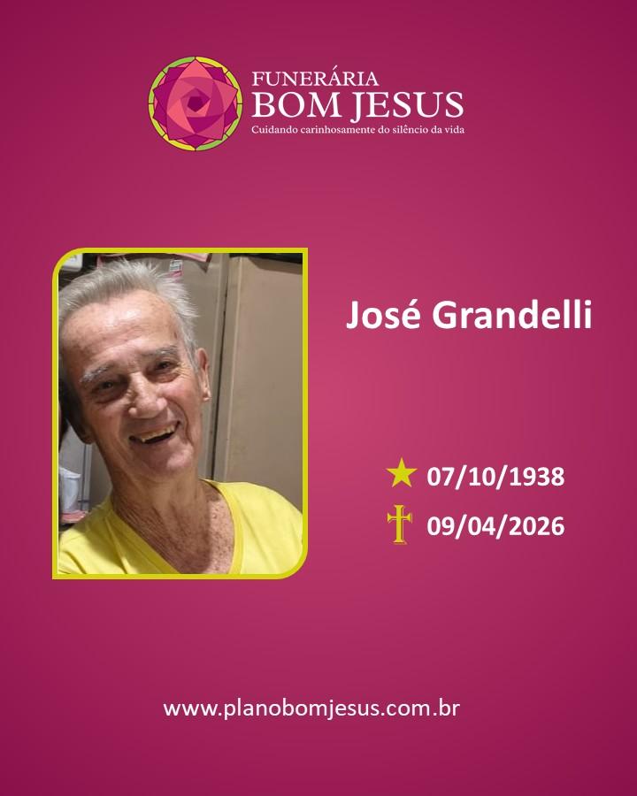 A Funerária Bom Jesus comunica o falecimento do Sr. José Grandelli
