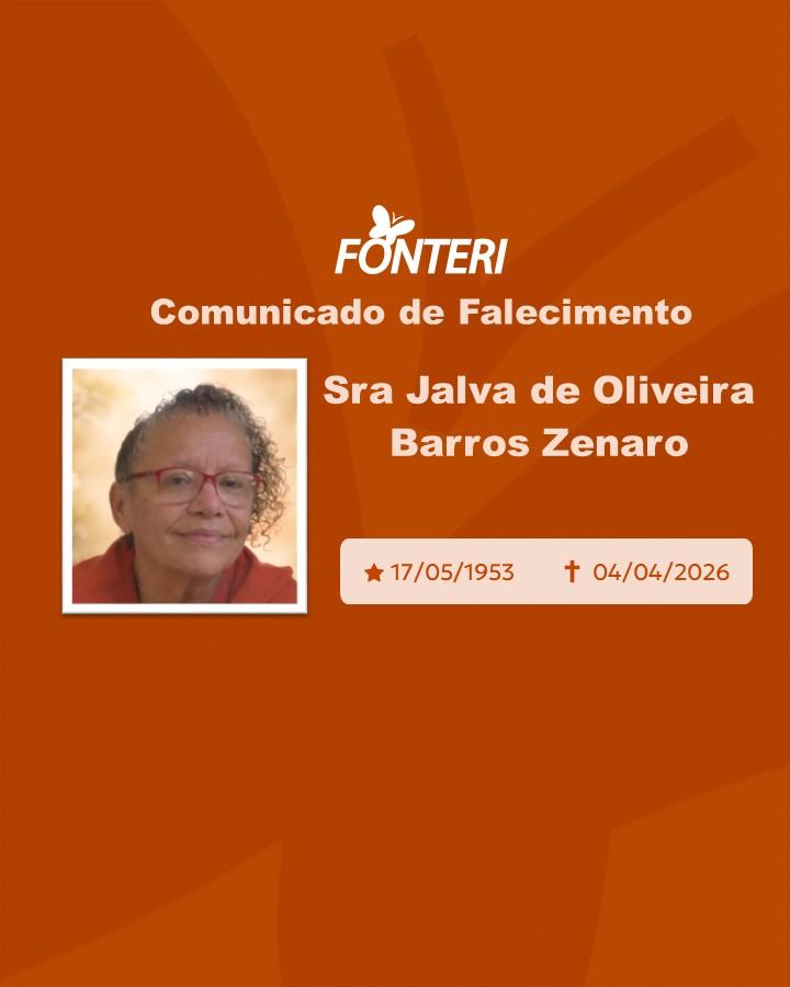 Com pesar, nos despedimos da Sra. Jalva de Oliveira Barros Zenaro