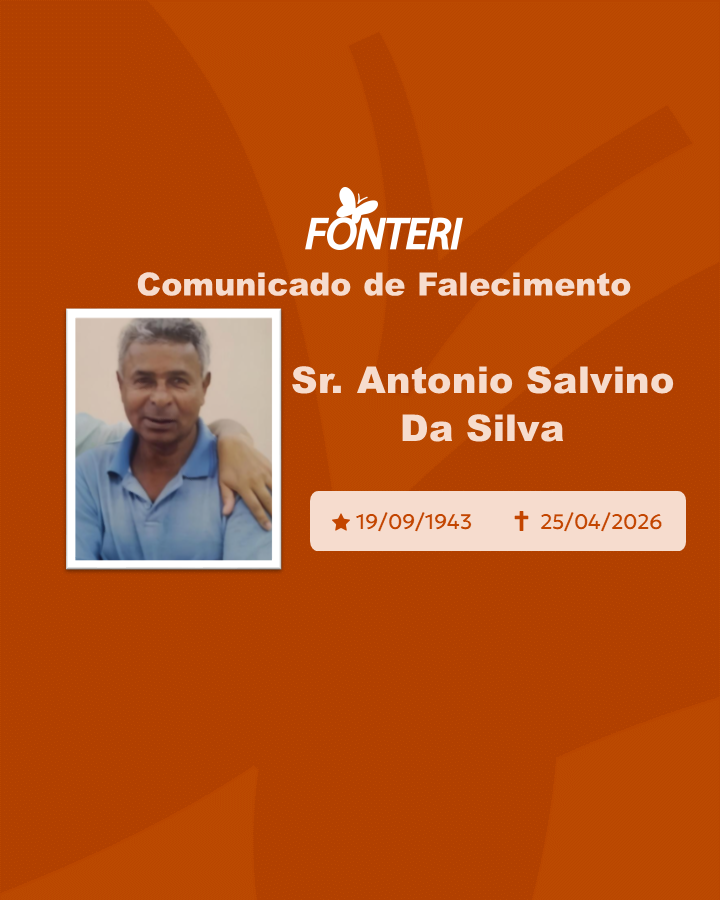 Com pesar, nos despedimos do Sr. Antonio Salvino da Silva