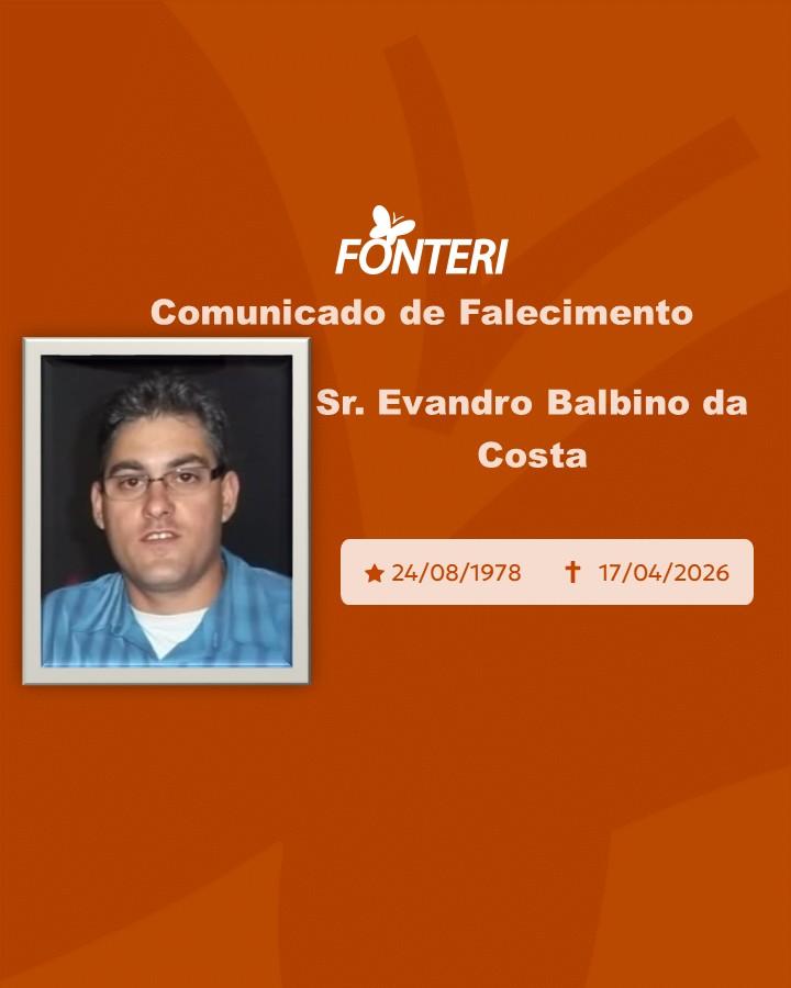 Com pesar, nos despedimos do Sr. Evandro Balbino da Costa 