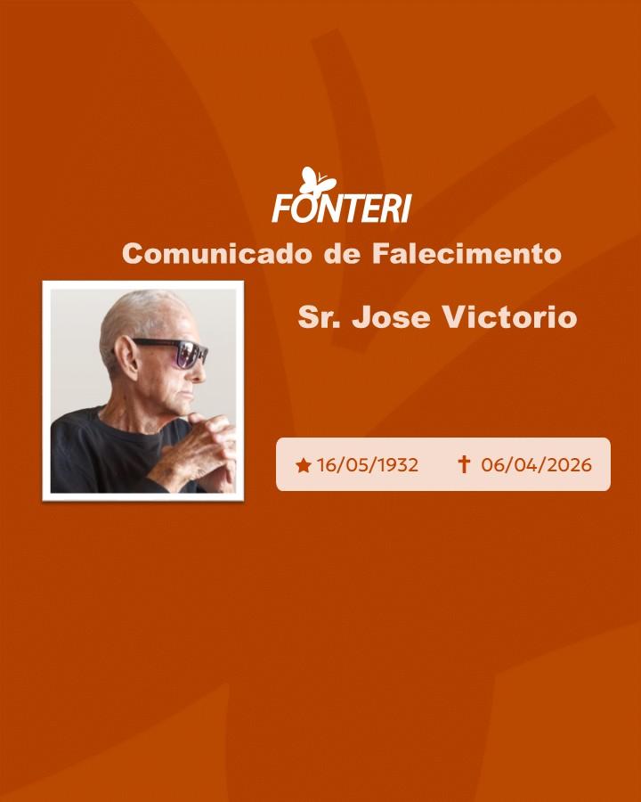 Com pesar, nos despedimos do Sr. José Victorio