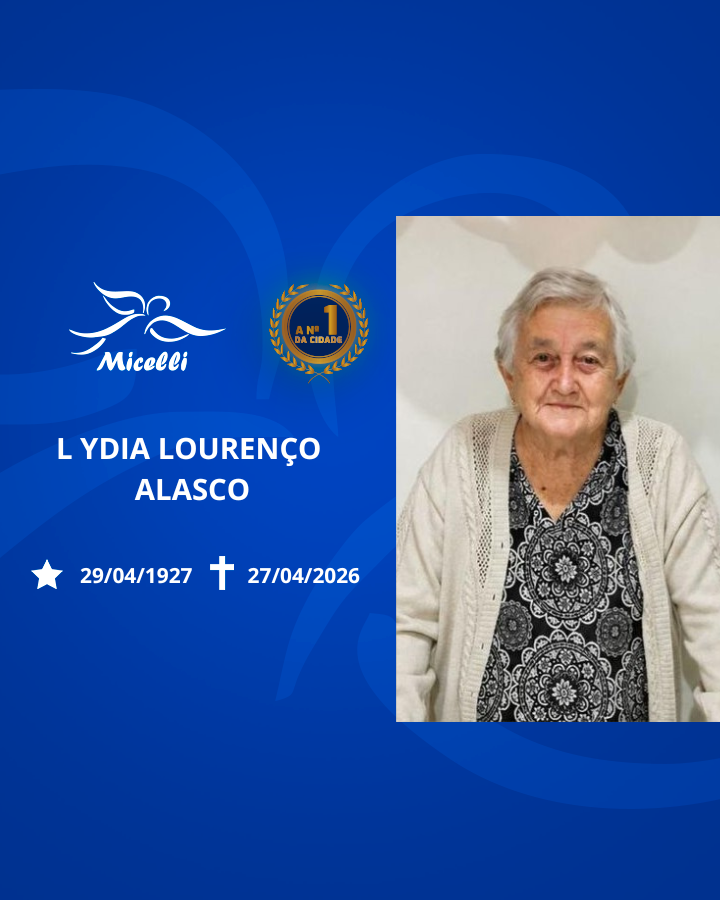 O GRUPO MICELLI COMUNICA O FALECIMENTO DA SRA. LYDIA LOURENÇO FALASCO.