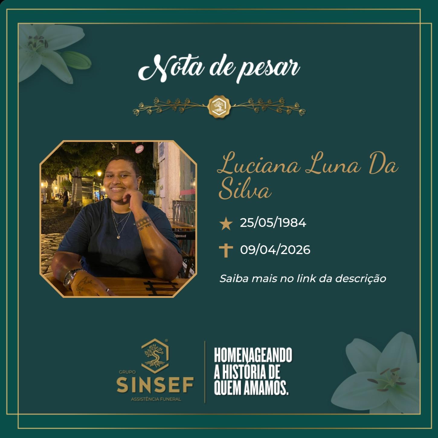 O Grupo Sinsef se despede de Luciana Luna da Silva 