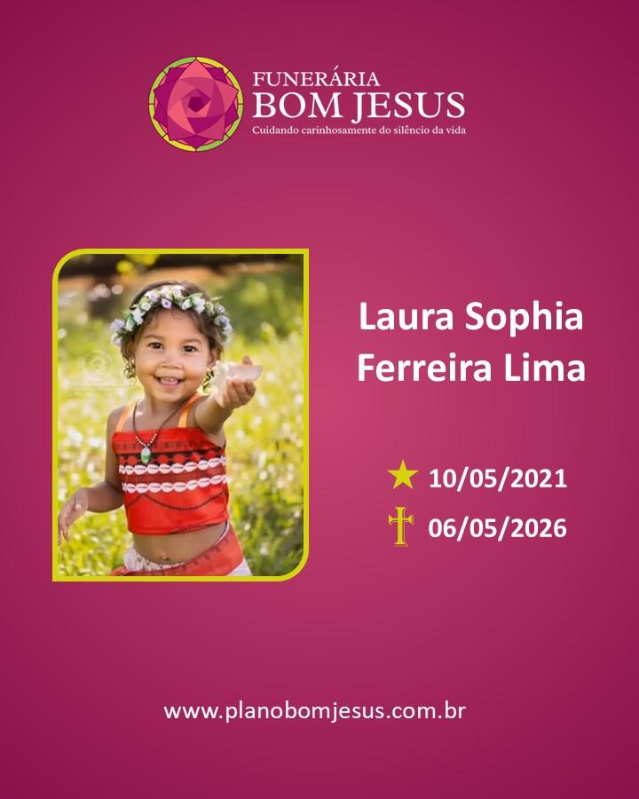 A Funerária Bom Jesus comunica o falecimento da pequena Laura Sophia Ferreira Lima