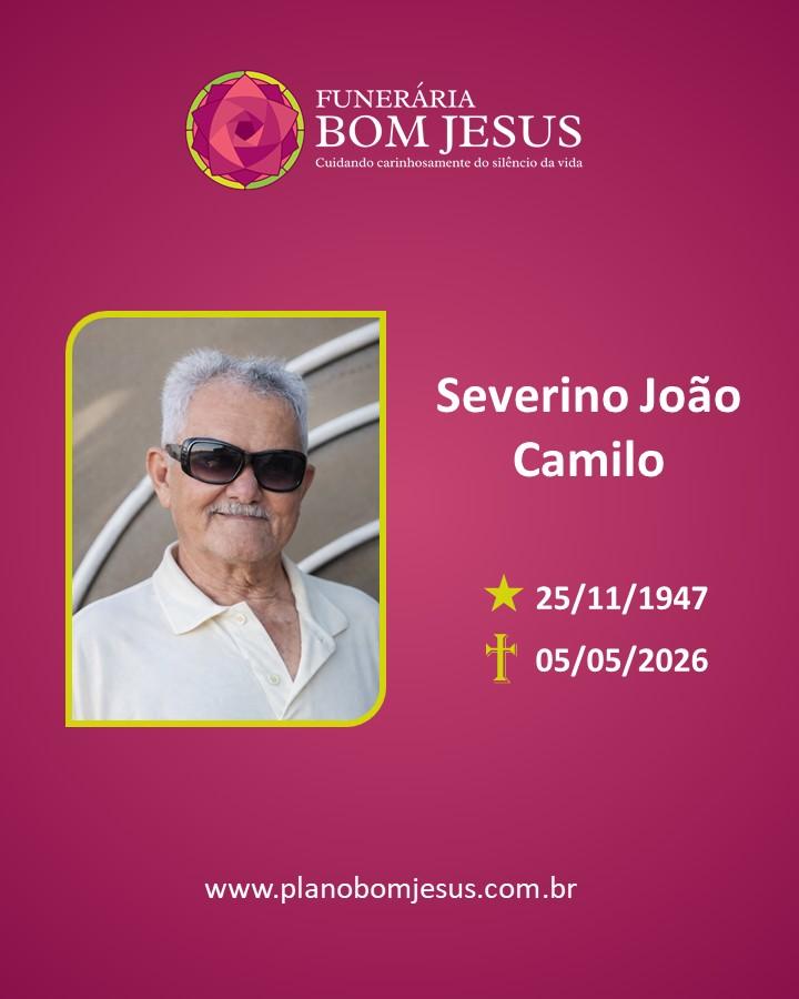 A Funerária Bom Jesus comunica o falecimento do Sr. Severino João Camilo