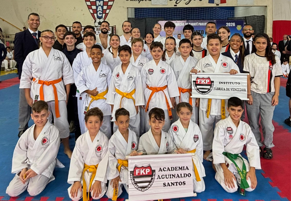 Alunos da Fábrica de Vencedor e Academia Aguinaldo dos Santos brilham no Campeonato Paulista de Karatê em Monte Alto