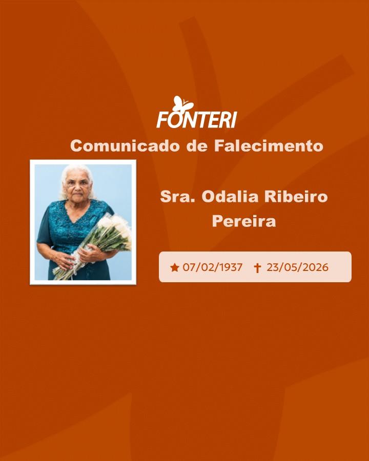 Com pesar, nos despedimos da Sra. Odalia Ribeiro 