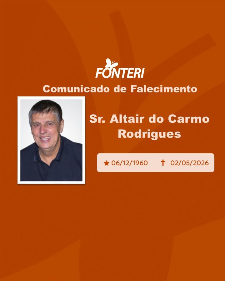 Com pesar, nos despedimos do Sr. Altair do Carmo Rodrigues 