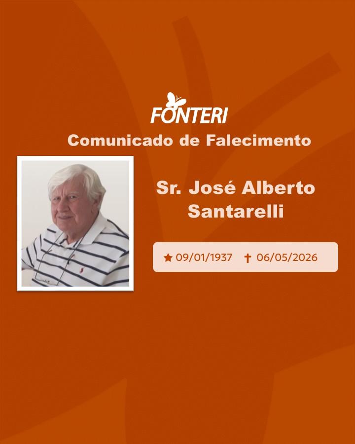 Com pesar, nos despedimos do Sr. José Alberto Santarelli 