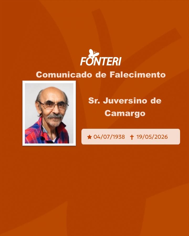 Com pesar, nos despedimos do Sr. Juversino de Camargo 