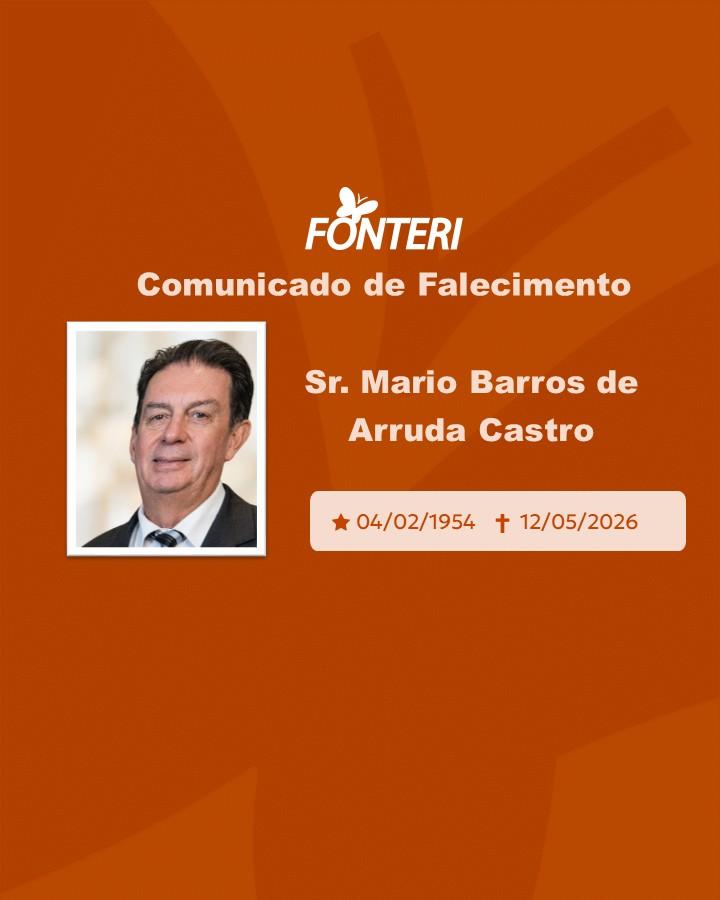 Com pesar, nos despedimos do Sr. Mario Barros de Arruda Castro. 