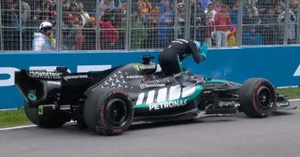 George Russell expressa incredulidade após abandono no GP do Canadá