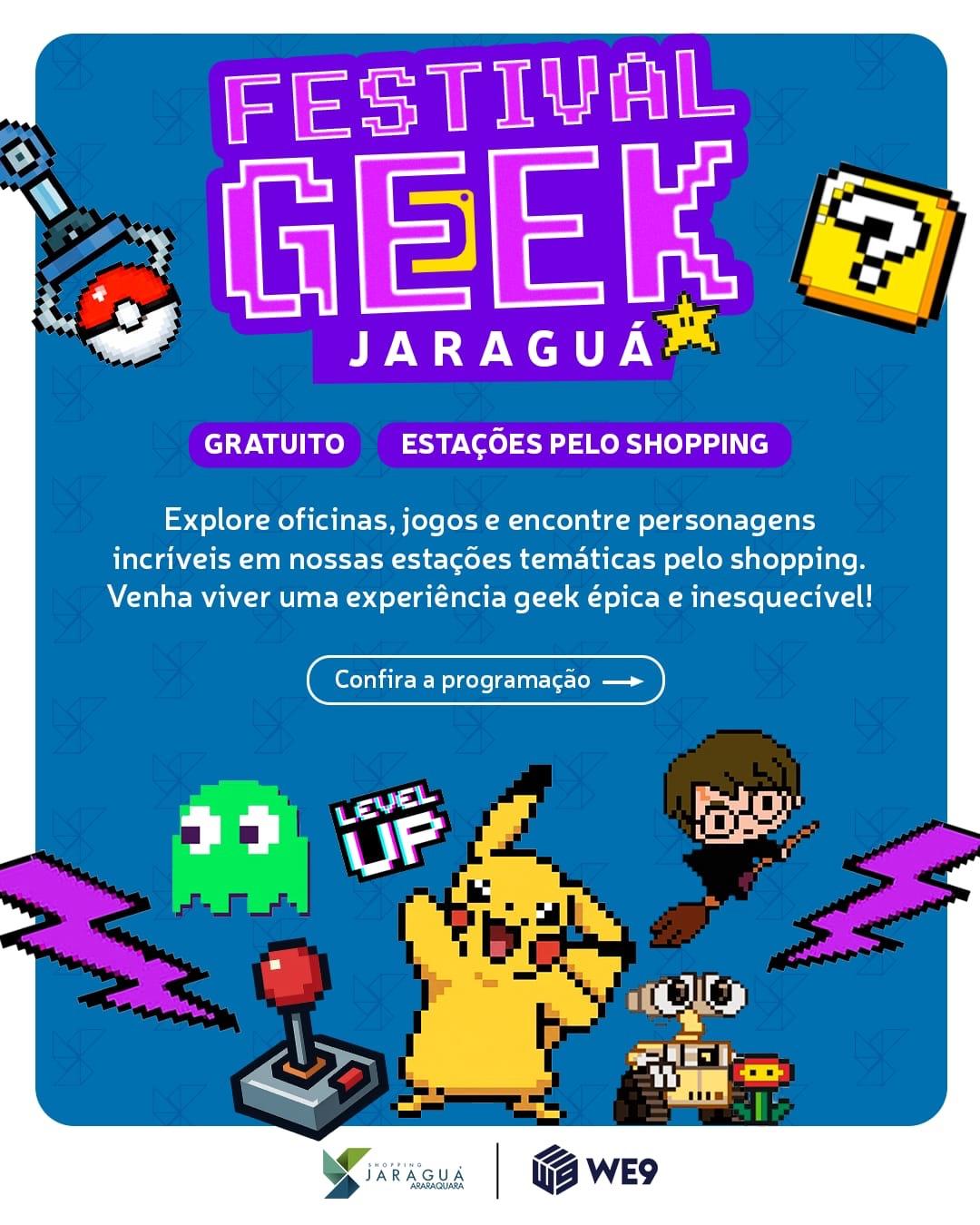Festival Geek leva universo gamer, cosplay, robótica e magia ao Shopping Jaraguá Araraquara