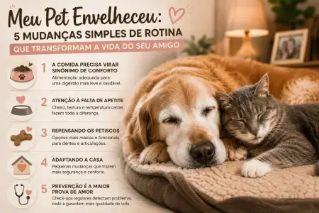 Meu Pet Envelheceu: 5 Mudanças Simples de Rotina que Transformam a Vida do Seu Amigo