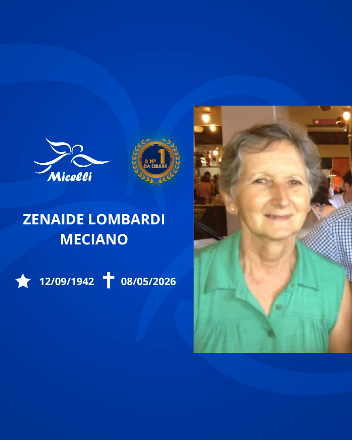 O GRUPO MICELLI COMUNICA O FALECIMENTO DA SRA. ZENAIDE LOMBARDI MECIANO.