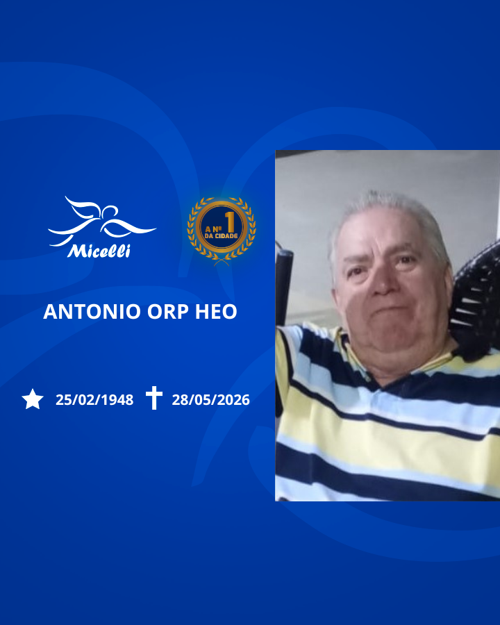 O GRUPO MICELLI COMUNICA O FALECIMENTO DO SR. ANTÔNIO ORPHEO.