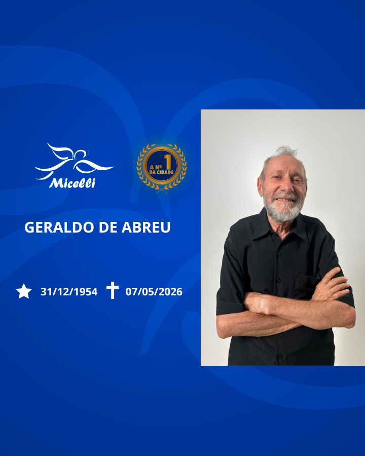 O GRUPO MICELLI COMUNICA O FALECIMENTO DO SR. GERALDO DE ABREU.