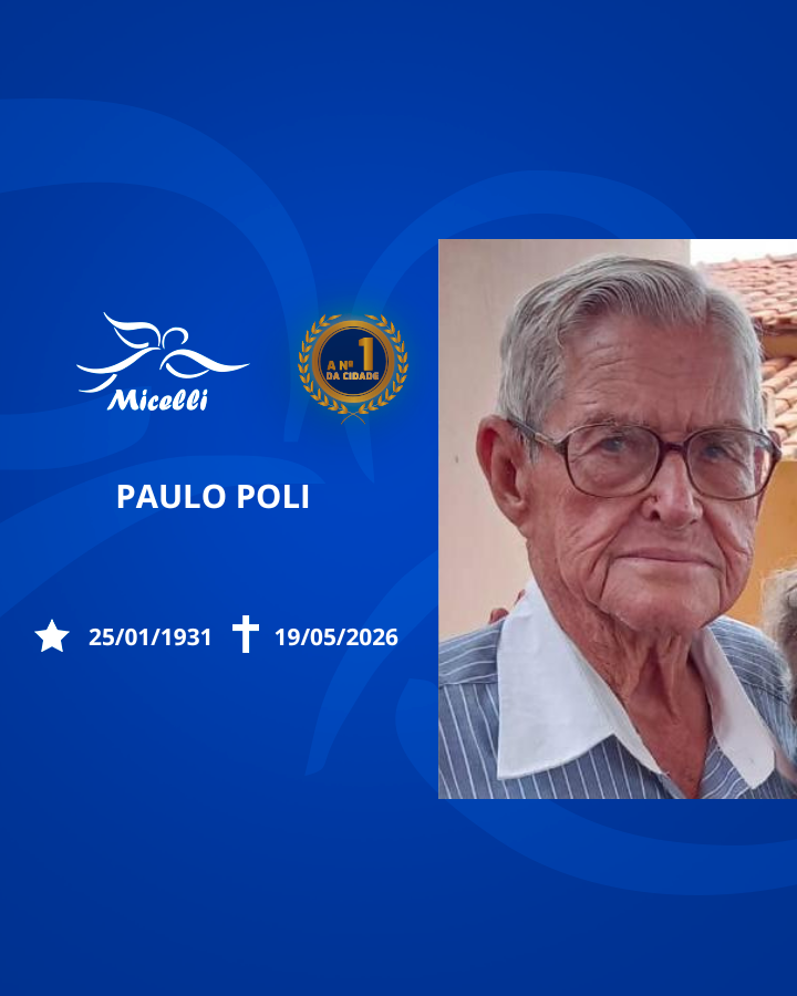 O GRUPO MICELLI COMUNICA O FALECIMENTO DO SR. PAULO POLI.