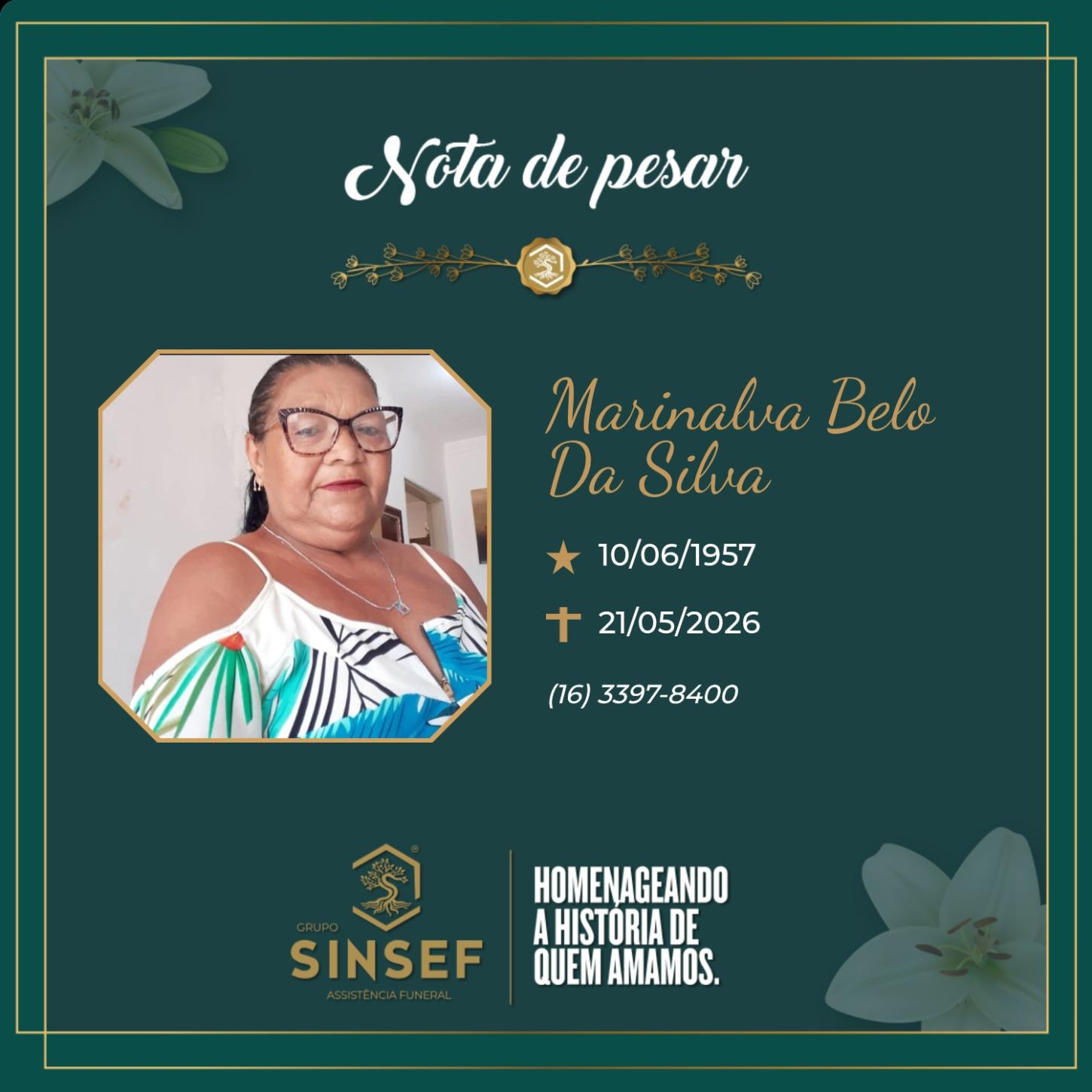 O Grupo Sinsef se despede da Sra. Marinalva Belo da Silva