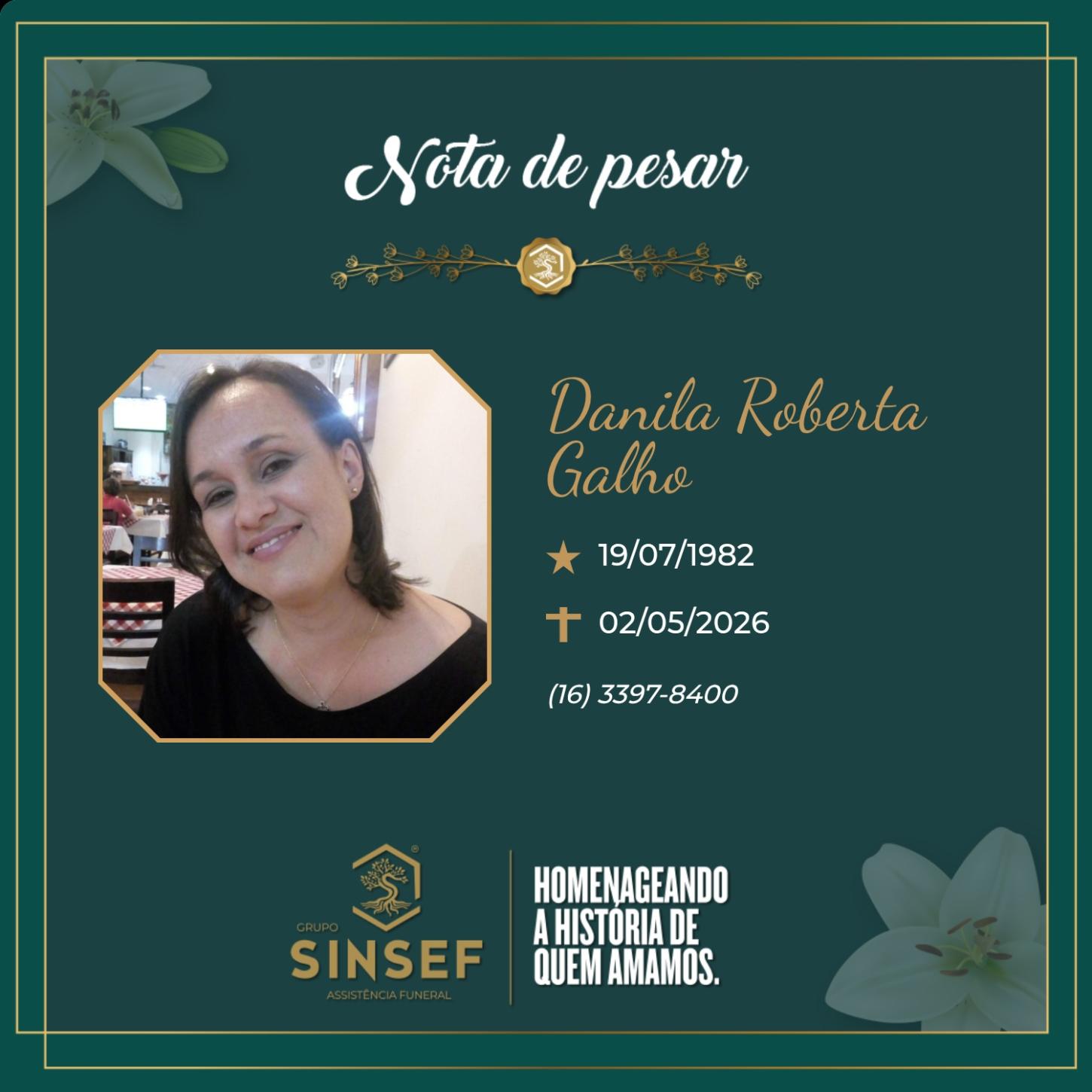 O Grupo Sinsef se despede de Danila Roberta Galho 