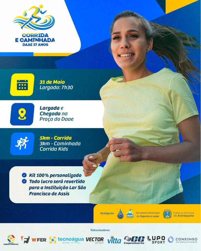 Corrida do Daae: últimas vagas disponíveis para inscrição até quarta-feira