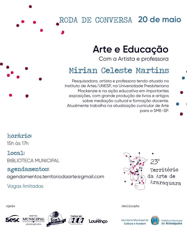 Território da Arte promove Roda de Conversa sobre Arte e Educação