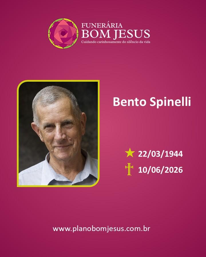A Funerária Bom Jesus comunica o falecimento do Sr. Bento Spinelli.