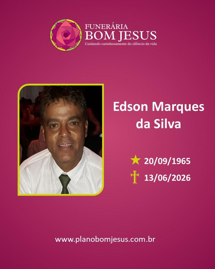 A Funerária Bom Jesus comunica o falecimento do Sr. EDSON MARQUES DA SILVA