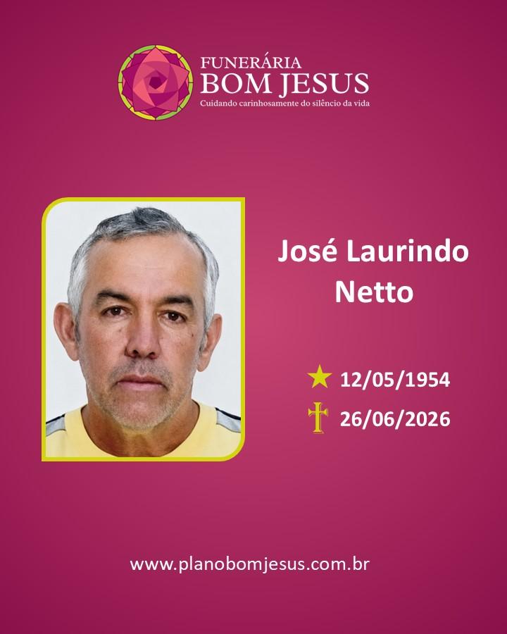 A Funerária Bom Jesus comunica o falecimento do Sr. JOSÉ LAURINDO NETTO