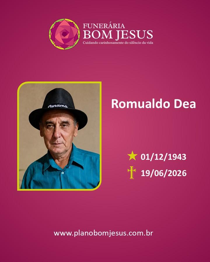 A Funerária Bom Jesus comunica o falecimento do Sr. Romualdo Dea