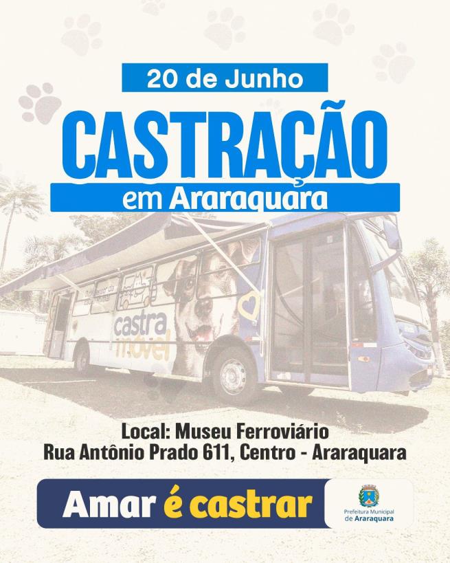 Araraquara promove mutirão gratuito de castração para cães e gatos