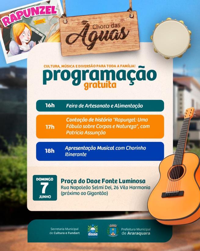 Chorinho Itinerante anima o Choro das Águas neste domingo em Araraquara
