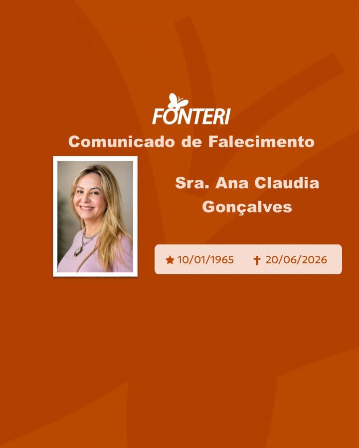 Com pesar, nos despedimos da Sra. Ana Claudia Gonçalves