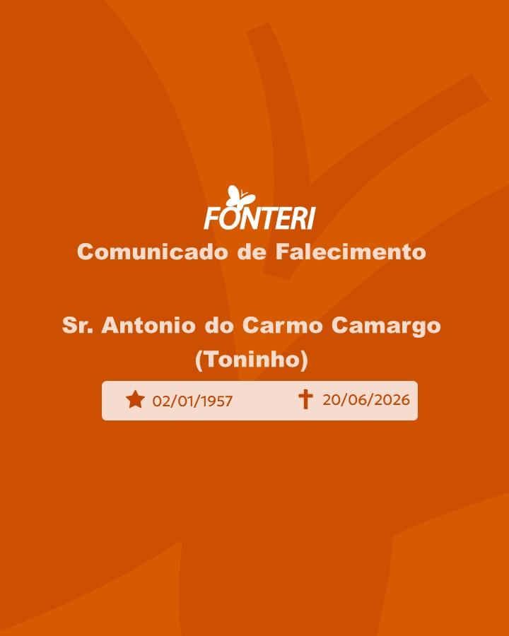 Com pesar, nos despedimos do Sr. Antonio do Carmo Camargo 