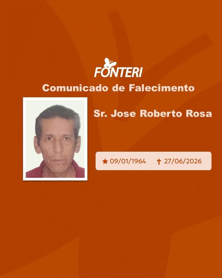 Com pesar, nos despedimos do Sr. Jose Roberto Rosa
