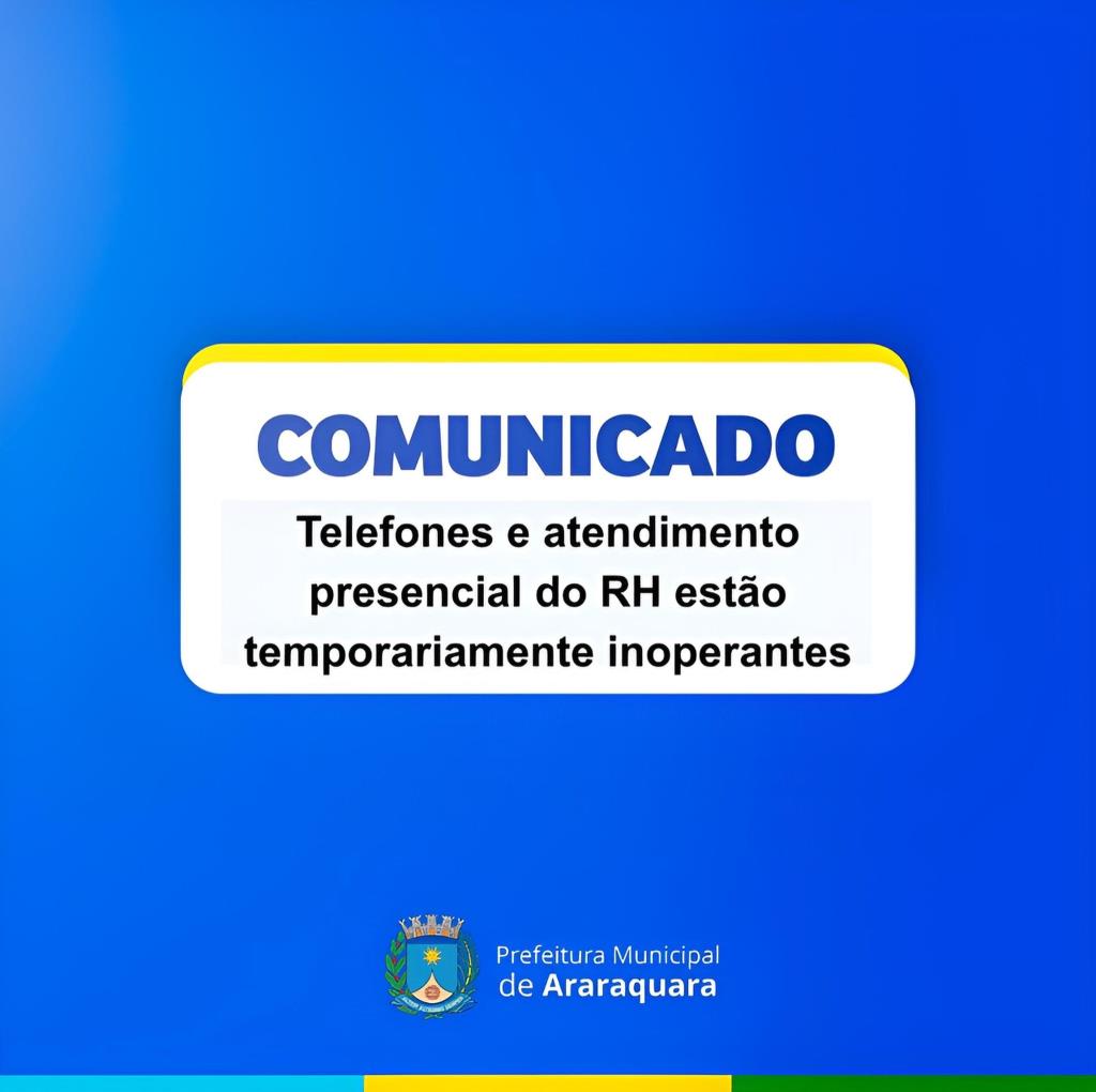 Departamento de Recursos Humanos de Araraquara sem atendimento por falta de energia