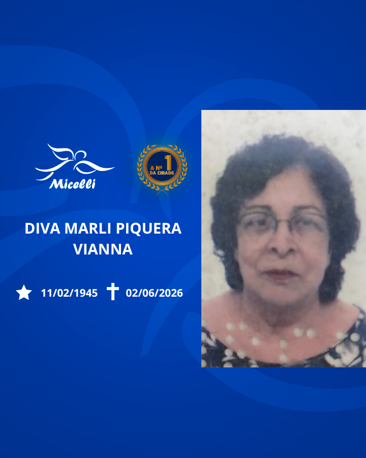 O GRUPO MICELLI COMUNICA O FALECIMENTO DA SRA. DIVA MARLI PIQUERA VIANNA.