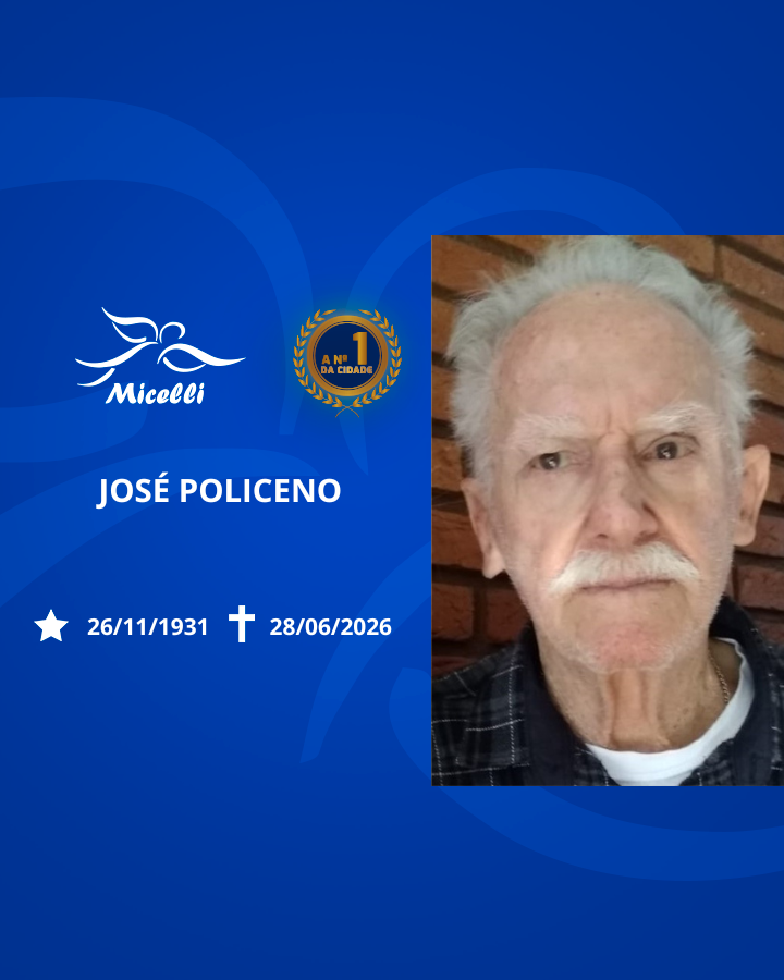 O GRUPO MICELLI COMUNICA O FALECIMENTO DO SR. JOSÉ POLICENO.
