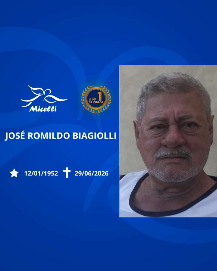 O GRUPO MICELLI COMUNICA O FALECIMENTO DO SR. JOSÉ ROMILDO BIAGIOLLI.
