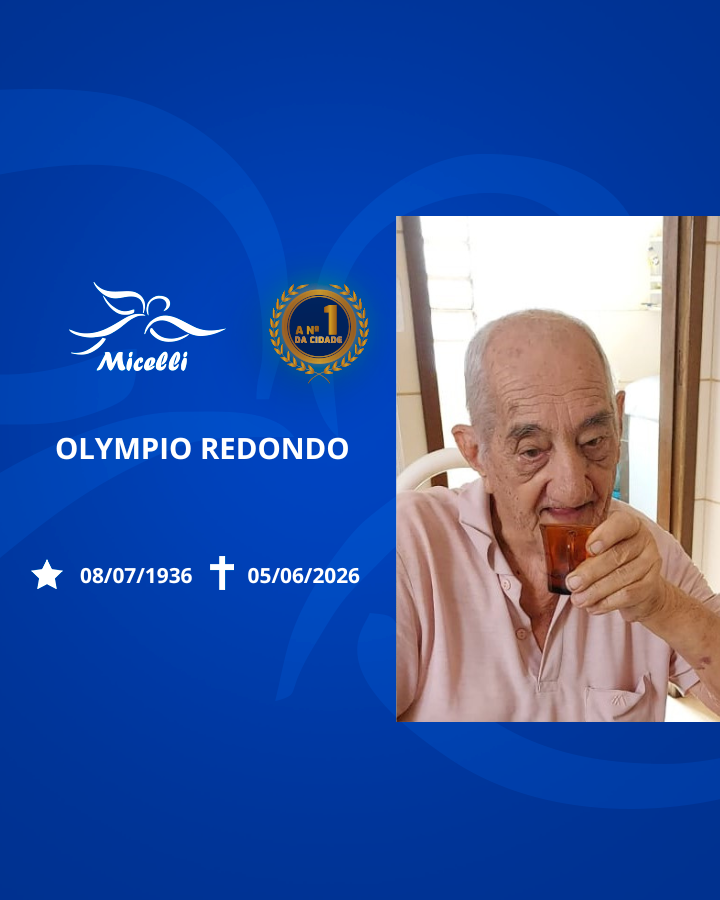 O GRUPO MICELLI COMUNICA O FALECIMENTO DO SR. OLYMPIO REDONDO.