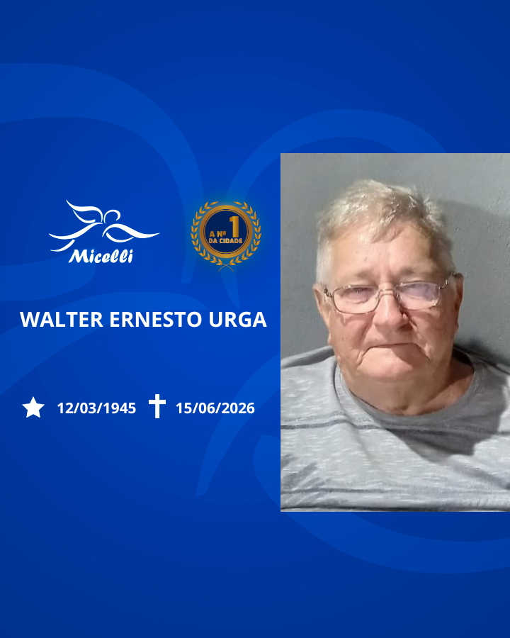 O GRUPO MICELLI COMUNICA O FALECIMENTO DO SR. WALTER ERNESTO URGA.