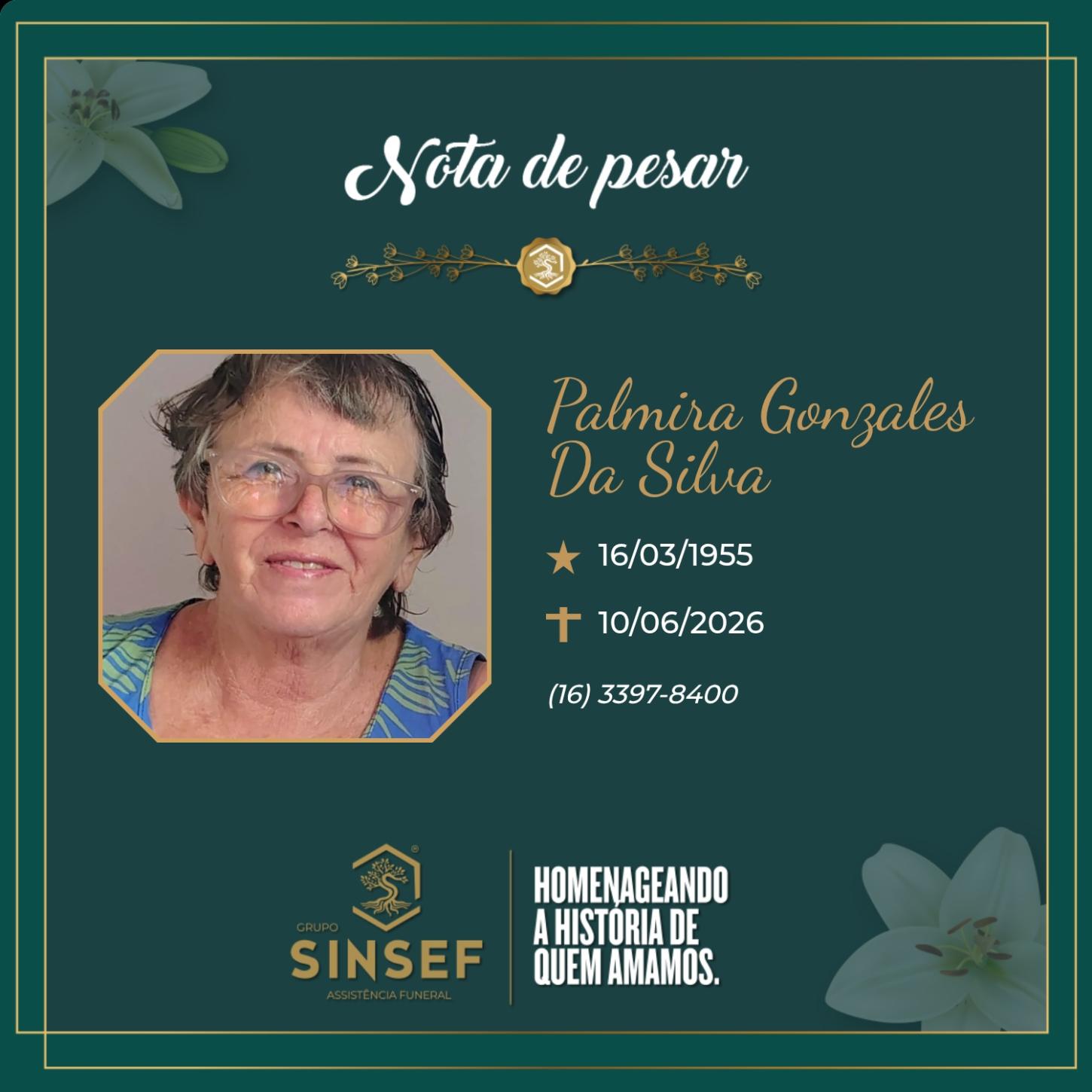 O Grupo Sinsef se despede da Sra. Palmira Gonzales da Silva 