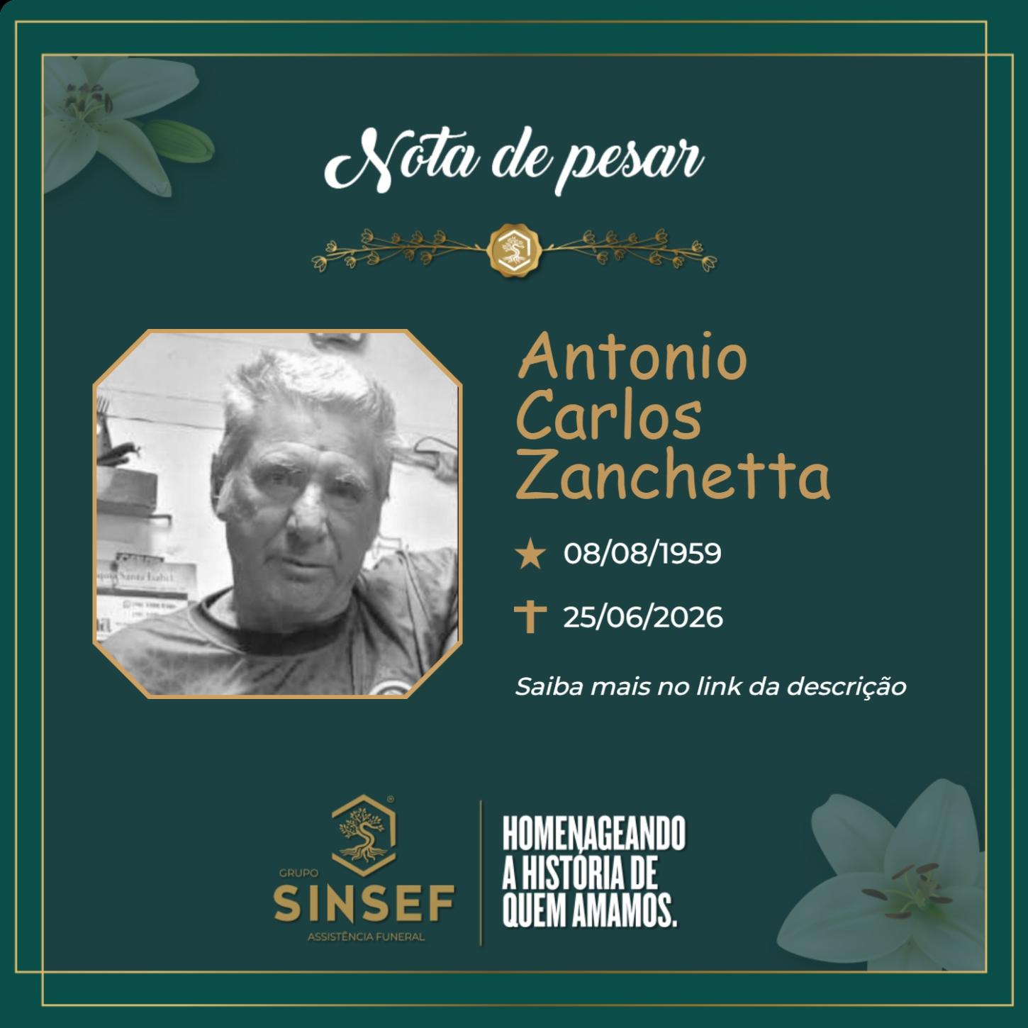 O Grupo Sinsef se despede do Sr. Antônio Carlos Zanchetta