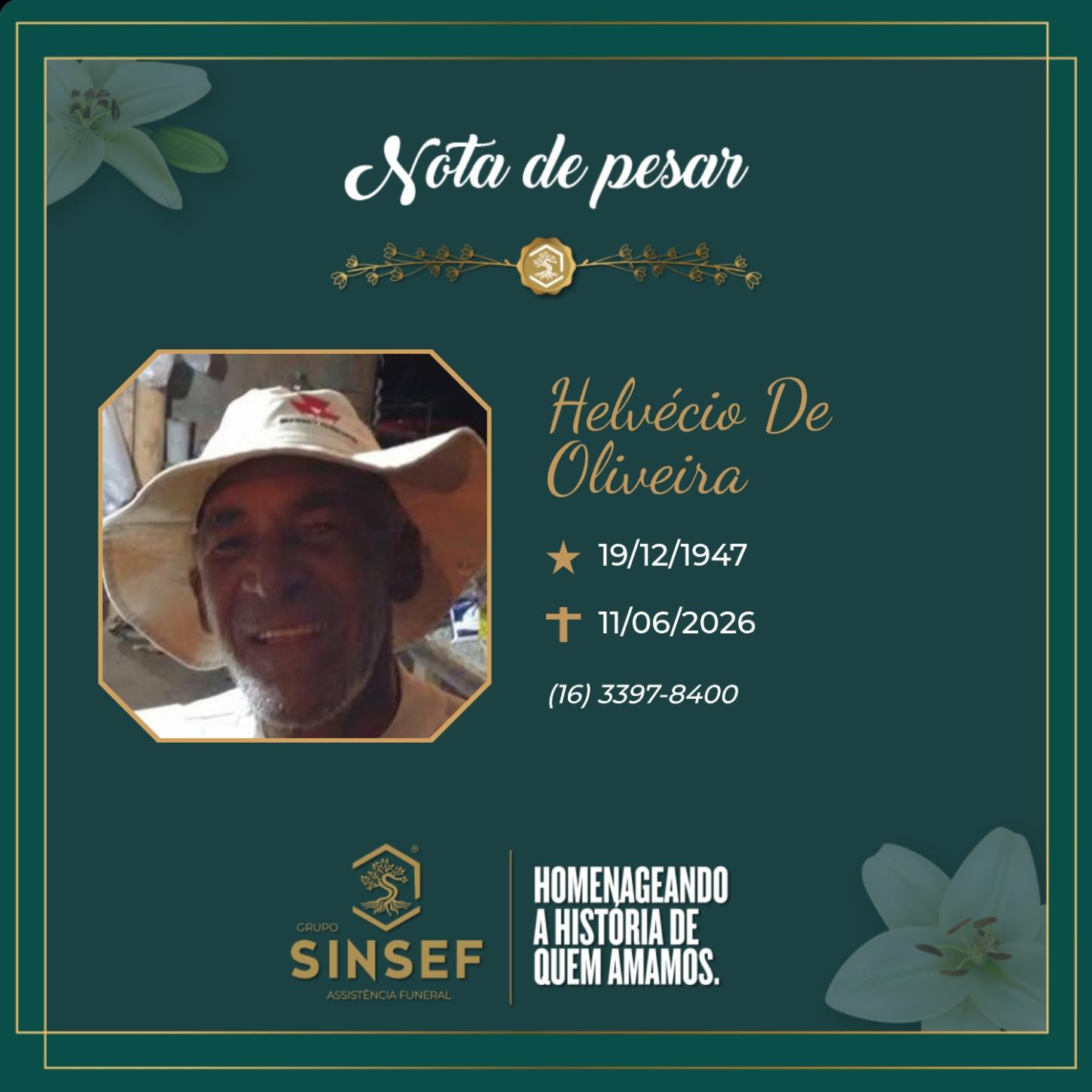 O Grupo Sinsef se despede do Sr. Helvécio de Oliveira 