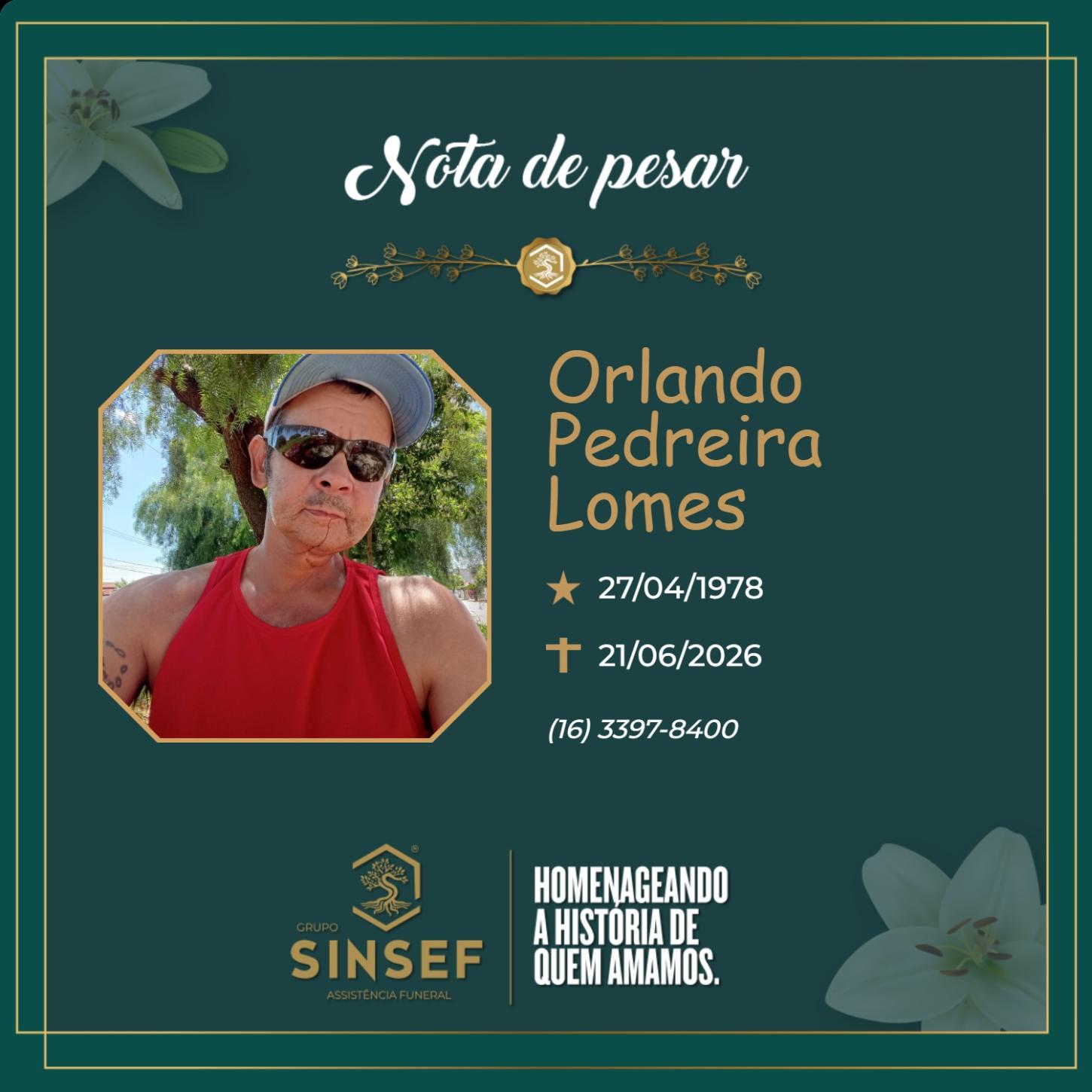 O Grupo Sinsef se despede do Sr. Orlando Pedreira Lomes