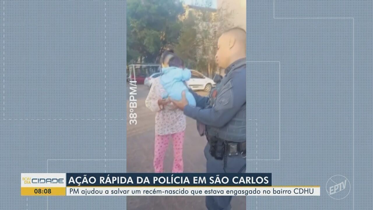 Policiais da Rocam salvam bebê engasgado em São Carlos