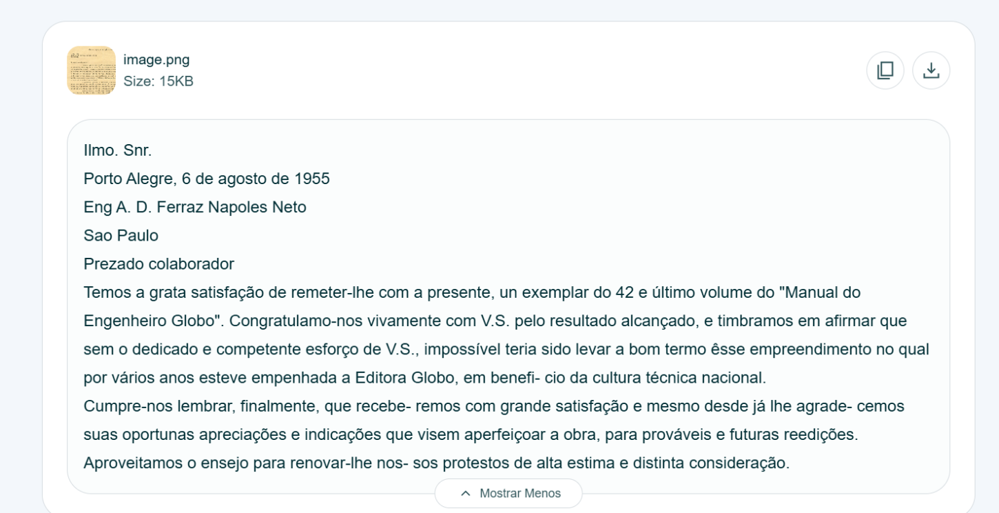 Em questão de segundos, a ferramenta digitalizará a foto enviada e fornecerá os resultados em um formato editável.