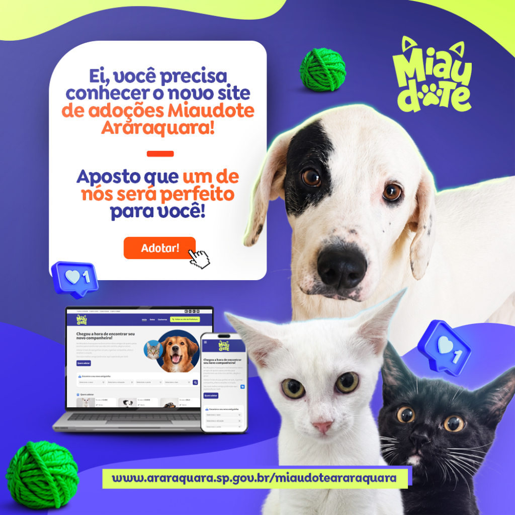 Araraquara lança plataforma digital pioneira para adoção responsável de pets